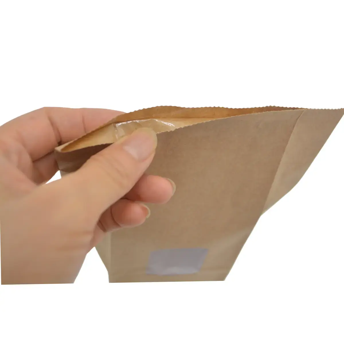 Sac SOS kraft brun avec fenêtre 250 ml 9 x 5 x 20,5 cm doublé OPP thermosoudable - Sachet SOS - Lot de 100 - Sacs SOS avec fenêtre-3
