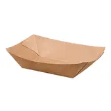 Barquette carton kraft ingraissable 950 ml - Barquette bateau - Brun - Lot de 250 - Emballage snacking