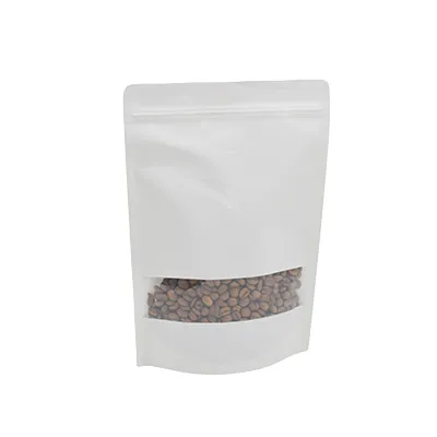 Sachet doypack avec fenêtre 750 ml 18 x 4 x 26 cm fermeture zip - Sachet stand up - Blanc - Lot de 50 - Sachets doypacks-2
