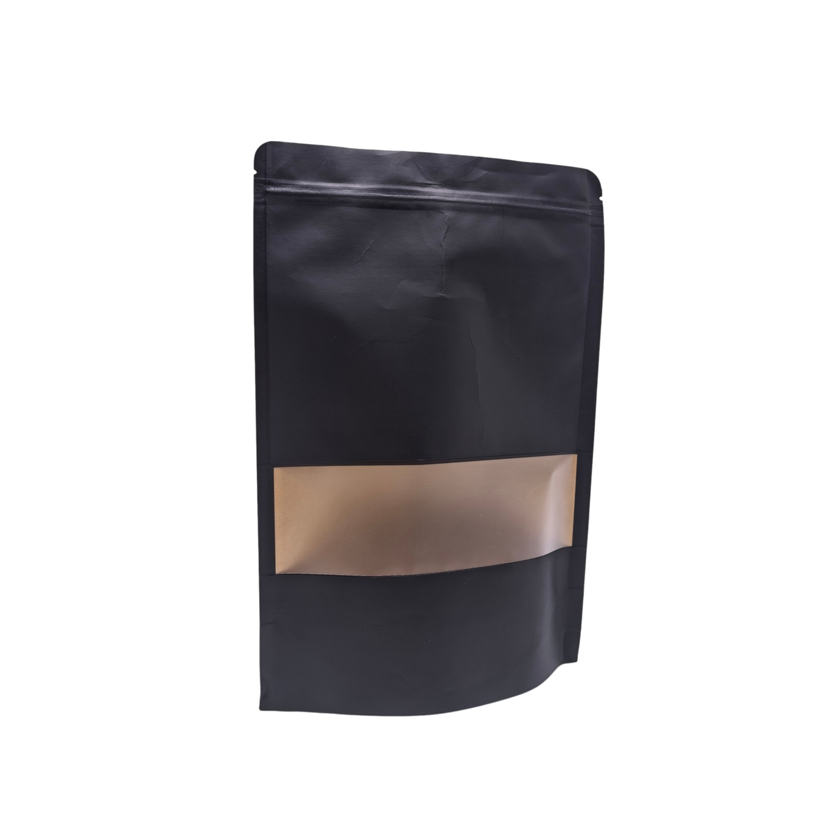 Sachet doypack avec fenêtre 500 ml 15 x 4 x 22 cm fermeture zip - Sachet stand up - Noir - Lot de 50 - Sachets doypacks