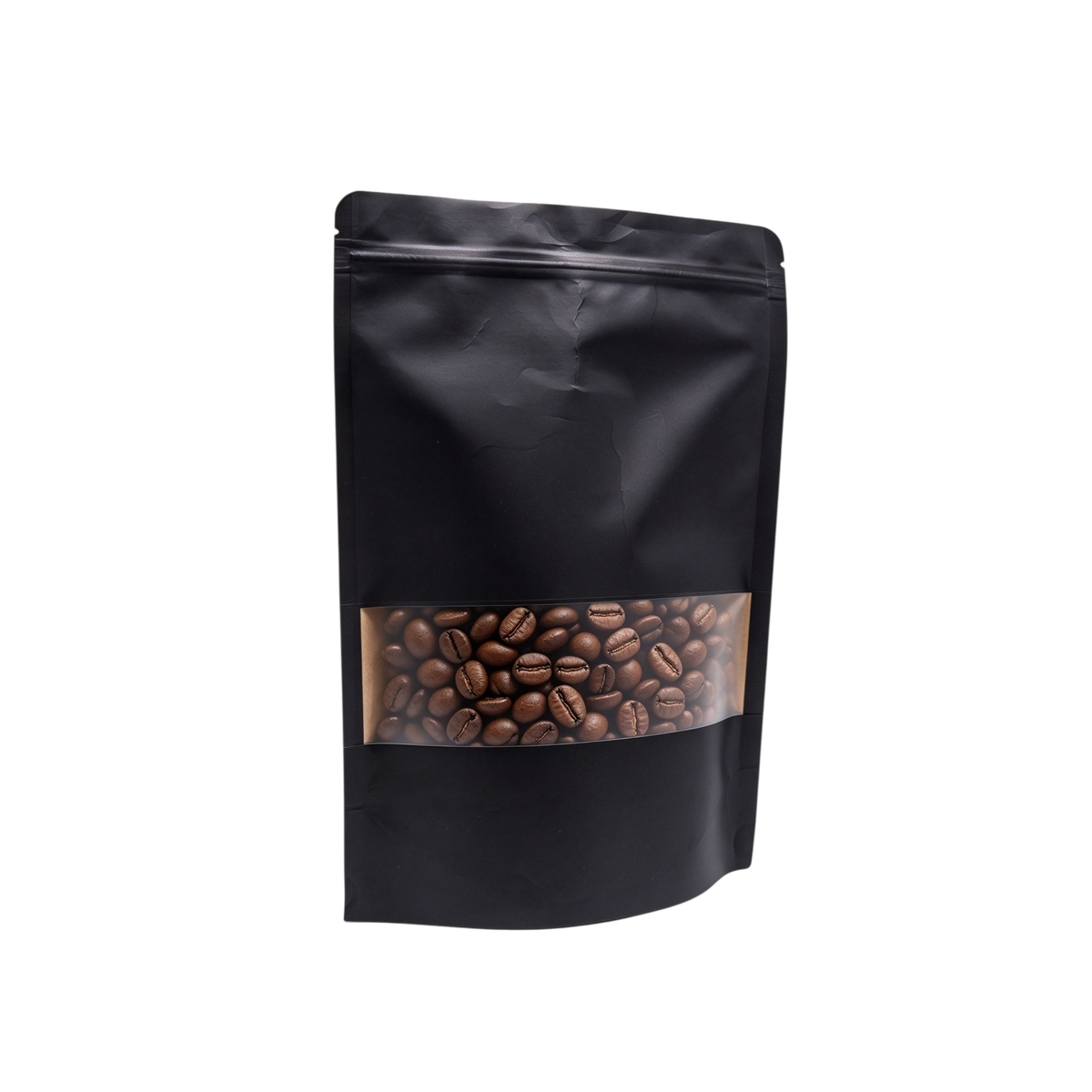 Sachet doypack avec fenêtre 500 ml 15 x 4 x 22 cm fermeture zip - Sachet stand up - Noir - Lot de 50 - Sachets doypacks-2