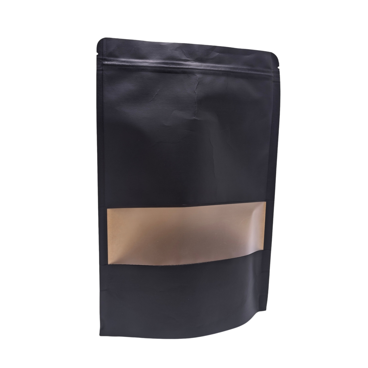 Sachet doypack avec fenêtre 750 ml 18 x 4 x 26 cm fermeture zip - Sachet stand up - Noir - Lot de 50 - Sachets doypacks