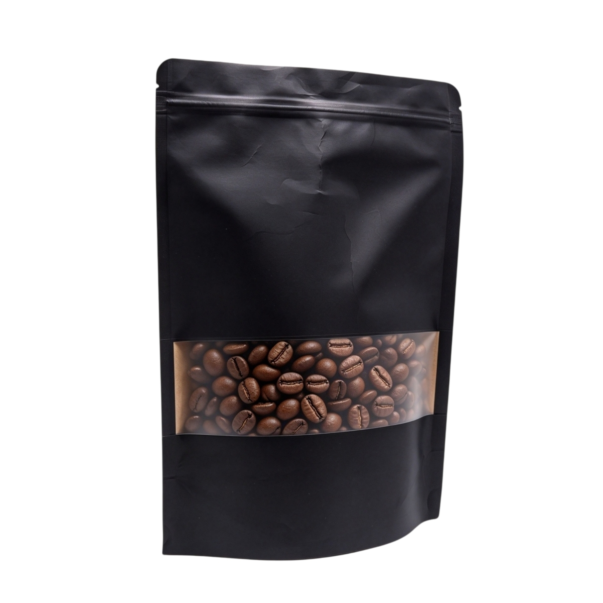 Sachet doypack avec fenêtre 750 ml 18 x 4 x 26 cm fermeture zip - Sachet stand up - Noir - Lot de 50 - Sachets doypacks-2