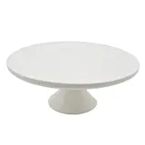 Plat de présentation sur pied céramique Ø28cm - Présentoir à gâteau - Blanc - Décor Pâques, Vitrine Pâques