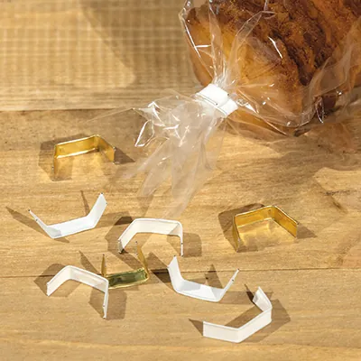 Clip fermeture sachet - Clip papier en U - Or - Lot de 1000 - Clips fermeture sachets, Barrettes fermeture sachets-2