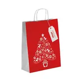 Sacs kraft Joyeuses Fêtes - Sacs kraft à motifs