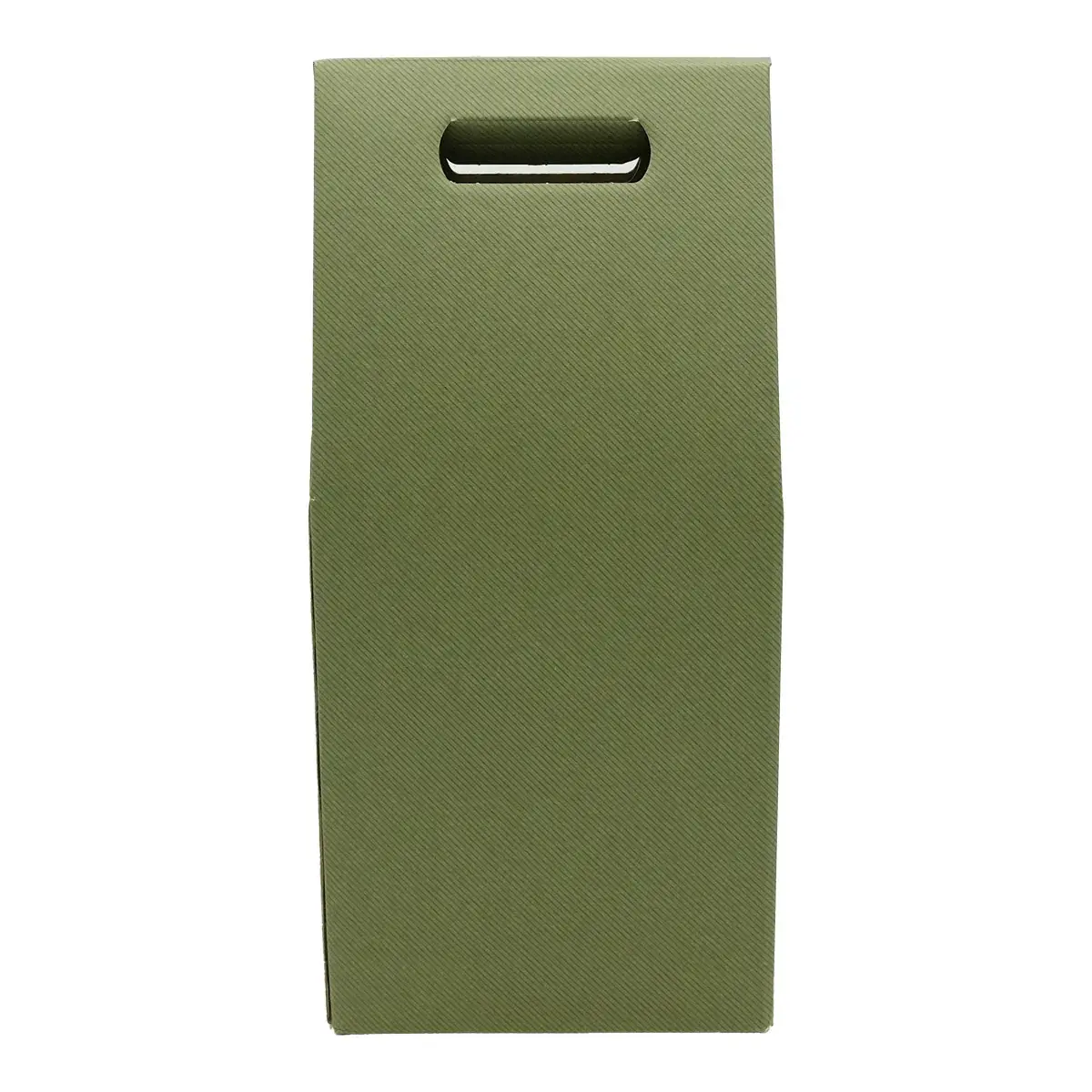 Boîte carton 2 bouteilles à fenêtre 18 x 9 x 38,5 cm Vert - Étui 2 bouteilles - Coffret 2 bouteilles - Paquet de 10 - Coffrets pour bouteilles de vin, Boîtes pour bouteilles de vin-4