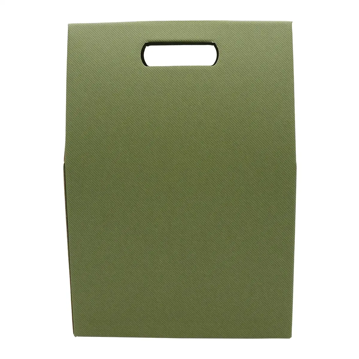 Boîte carton 3 bouteilles à fenêtre 27 x 9 x 38,5 cm Vert - Étui 3 bouteilles - Coffret 3 bouteilles - Paquet de 10 - Coffrets pour bouteilles de vin, Boîtes pour bouteilles de vin-4