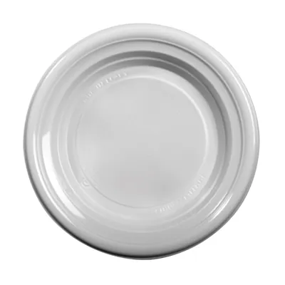 Assiette plastique réutilisable ø 22 cm - Assiette plate réutilisable - Blanc - Lot de 25 - Assiettes jetables, Assiettes plastique réutilisables