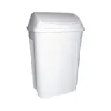 Poubelle à couvercle basculant 25 litres blanc polypropylène - Poubelles professionnelles