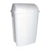Poubelle à couvercle basculant 50 litres blanc polypropylène - Poubelles professionnelles