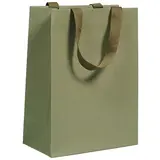 Sacs cadeaux kraft - vert tilleul - 25 + 13 x H 33 cm - Sacs kraft luxe