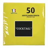 Serviette cocktail ouate micro-gaufrée 2 plis 20 x 20 cm - Mini serviette - Vert kiwi - Paquet de 50 - Serviettes jetables, Serviettes cocktails