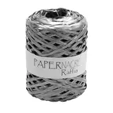 Raphia synthétique argent effet nacré 12,5 mm x 200 m - Raphias