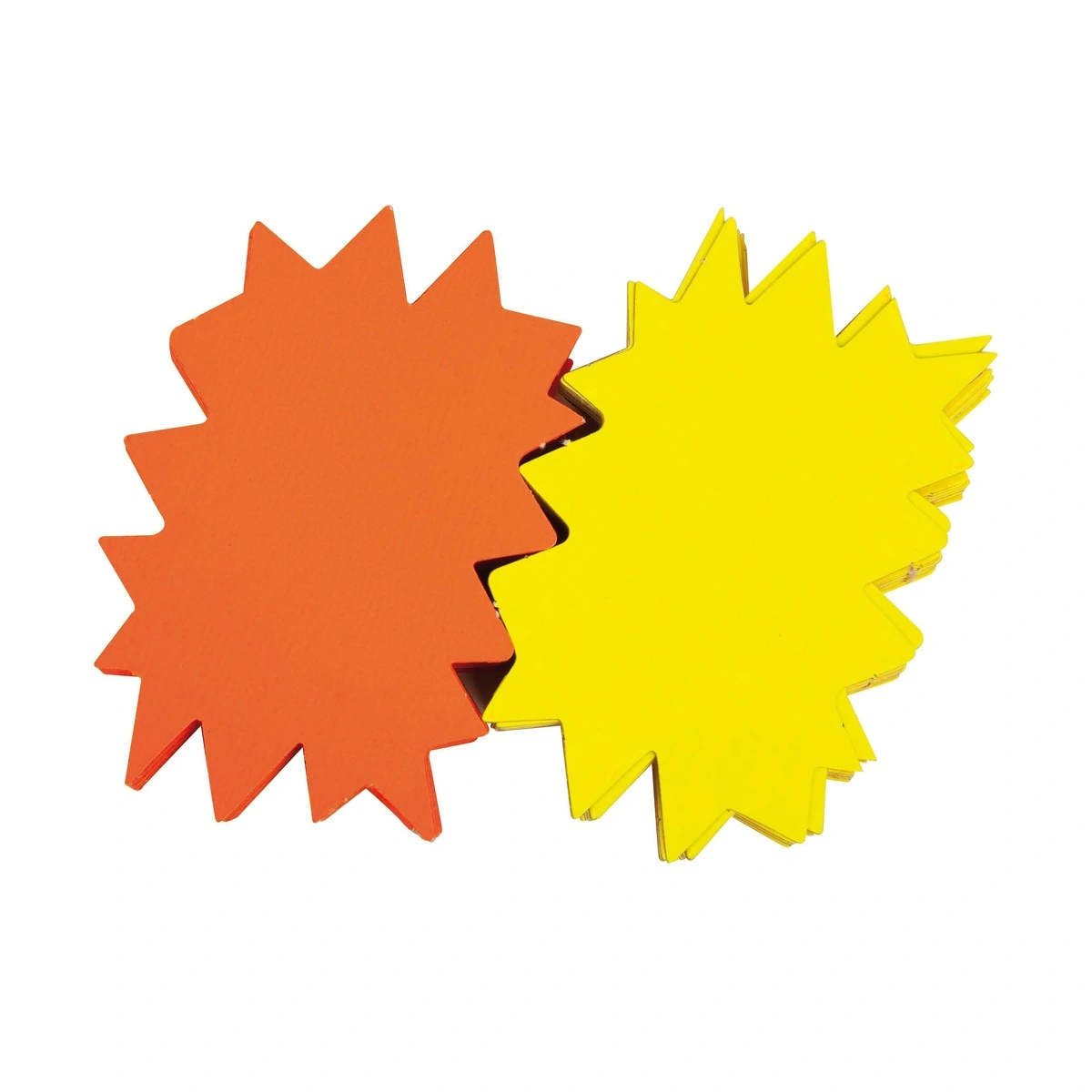 Eclaté fluo effaçable à sec 12 x 8 cm Jaune fluo / Orange fluo - Paquet de 100 - Cartons effaçables à sec-2