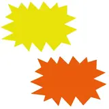 Eclaté fluo effaçable à sec 24 x 16 cm Jaune fluo / Orange fluo - Paquet de 30 - Cartons effaçables à sec