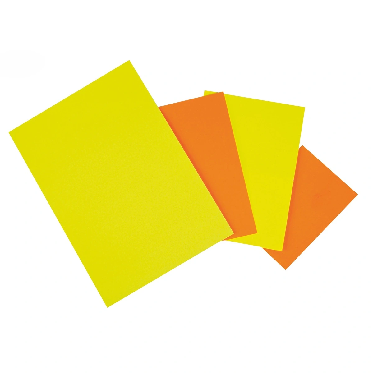 Etiquette A4 Jaune fluo / Orange fluo 450g - Paquet de 30 feuilles - Feuilles fluo-2