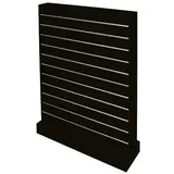 Gondole centrale double face rainurée 104 x 30 x 133 cm Narrow - Gondole double face - Noir - Meubles rainurés