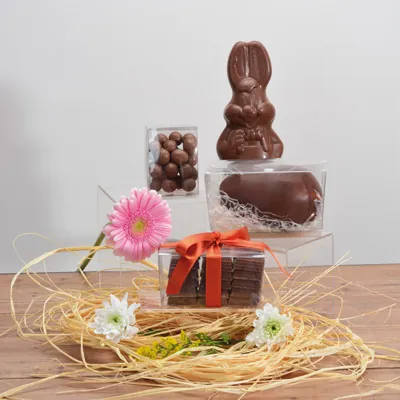 Ballotin transparent 12,5 x 8 x 6,5 cm PVC - Ballotin chocolats vide - Lot de 10 - Ballotins chocolats vides-2