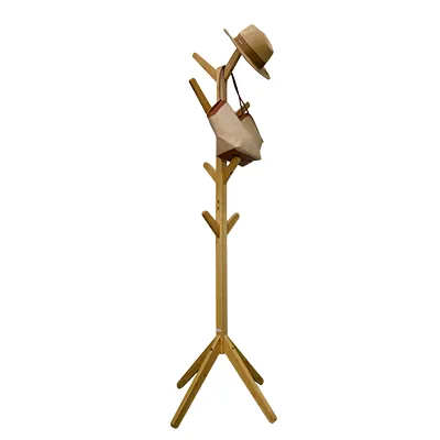 Porte-manteaux perroquet bambou 176 cm 8 patères Design arbre - Porte-manteaux, Patères-3