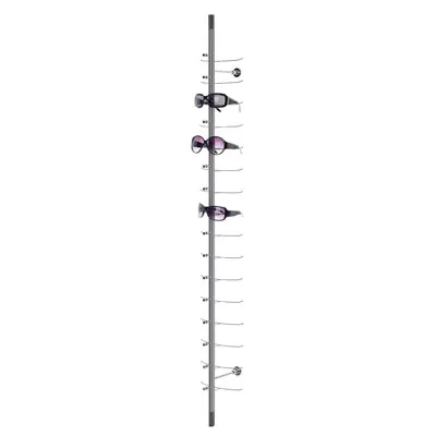 Présentoir lunettes mural 1 face sans serrure - 16 emplacements 17,5 x 20 x H 140 cm - Présentoirs lunettes