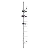 Présentoir lunettes mural 1 face sans serrure - 16 emplacements 17,5 x 20 x H 140 cm - Présentoirs lunettes