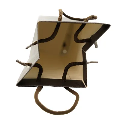 Sac bouteille papier cartonné marron avec poignées cordelières 9,5 x 9,5 x 38 cm - Sac cadeau bouteille - 1 bouteille - Paquet de 10 - Sacs bouteilles-4