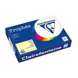 Papier A4 jaune canari 80g Clairefontaine Trophée - Ramette de 500 feuilles - Papier imprimante
