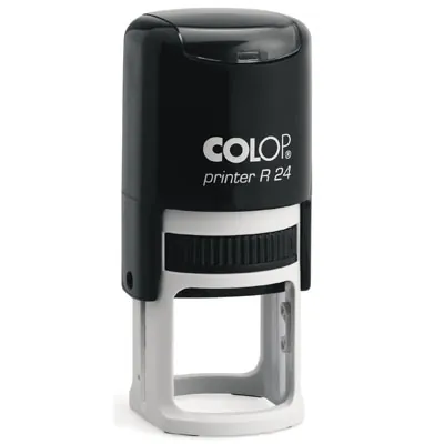 Tampon personnalisé ø 24 mm Colop Printer R24, 3 à 4 lignes - Tampon encreur rond personnalisé - Tampons personnalisés