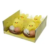 Poussin chenille dans son nid ø 5 x H 4,5 cm - Poussin de Pâques - Lot de 4 - Accessoires et Objets déco