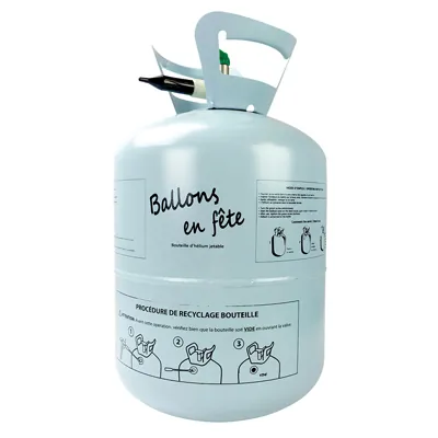 Bouteille d'hélium - Incolore - 0,42 m³ - Ballons et Accessoires de fête