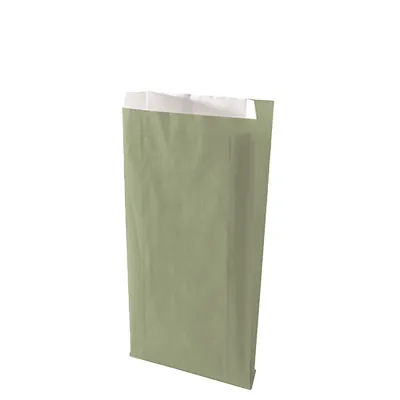 Pochette cadeau kraft vergé vert tilleul 18 x 6 x 35 cm - Sachet kraft - Lot de 250 - Pochettes cadeaux unies