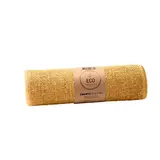 Chemin de table toile de jute 30 cm x 5 m - Ruban de jute - Moutarde - Chemins de table jetables, Sets de table papier
