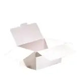 Ballotin chocolat carton blanc intérieur blanc 500g 14,5 x 7,5 x 7 cm - Ballotin chocolat vide - Lot de 25