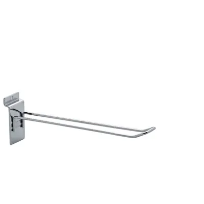 Broche double pour panneau rainuré ø 4 mm x L 20 cm - Tige double - Chrome - Lot de 20 - Broches doubles pour panneaux rainurés