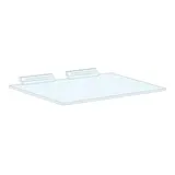 Tablette plexi transparente pour panneau rainuré 15 x 30 cm - Tablette droite - Lot de 10 - Tablettes pour panneaux rainurés