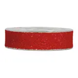 Ruban en maille alvéolé rouge 25 mm x 20 m polyester - Ruban décoratif - Ruban cadeau - Rubans cadeaux, Rubans tissu, Cordons
