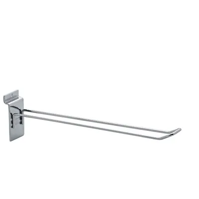 Broche double pour panneau rainuré ø 4 mm x L 30 cm - Tige double - Chrome - Lot de 10 - Broches doubles pour panneaux rainurés