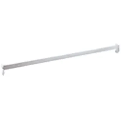 Barre de charge gris métallisé L 100 cm tube 30 x 15 mm pas de 25 mm – Barre de suspension gondole RAL 9007 double perforation - Ligne Store gris métallisé pas de 25 mm