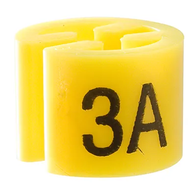 Marque taille T 3 ans jaune ø 1,3 cm - Indicateur de taille pour cintre - Paquet de 100 - Marques taille pour cintres