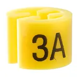 Marque taille T 3 ans jaune ø 1,3 cm - Indicateur de taille pour cintre - Paquet de 100 - Marques taille pour cintres