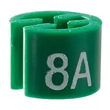 Marque taille T 8 ans vert ø 1,3 cm - Indicateur de taille pour cintre - Paquet de 100 - Marques taille pour cintres