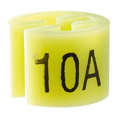 Marque taille T 10 ans vert clair ø 1,3 cm - Indicateur de taille pour cintre - Paquet de 100 - Marques taille pour cintres