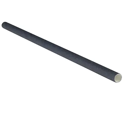 Paille en papier kraft ø 8 mm x 20 cm - Paille carton - Paille Smoothie - Noir - Lot de 150 - Touillettes bois, Piques à brochettes et Pailles carton