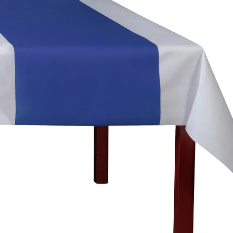 Chemin de table Spunbond non tissé prédécoupé - Tête à tête prédécoupé - Bleu marine - Rouleau de 40 cm x 24 m - Chemins de table jetables, Sets de table papier-5