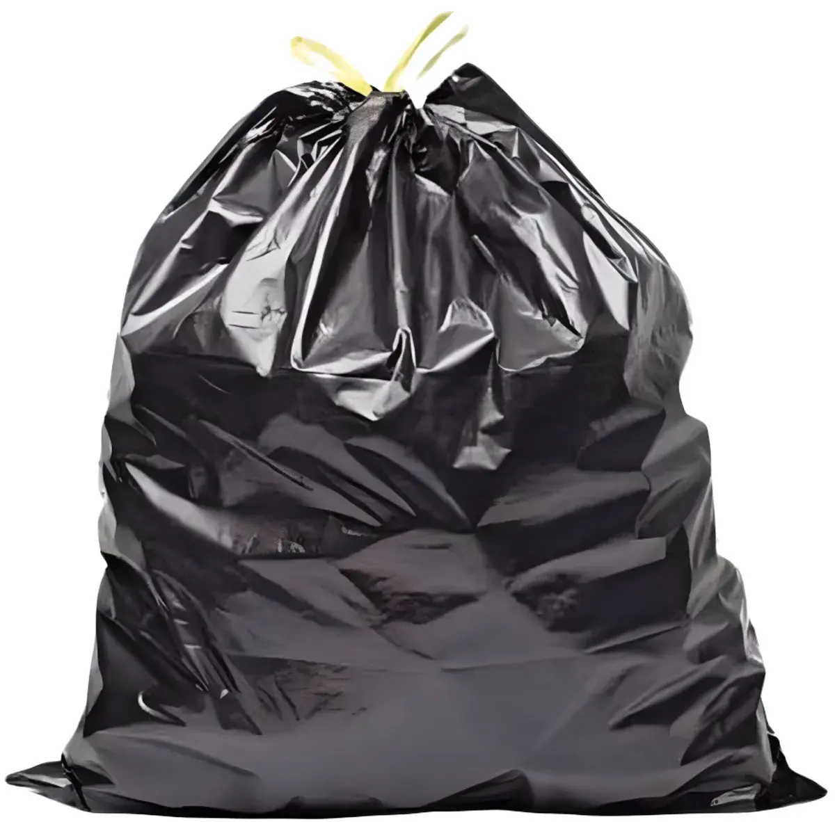 Sac poubelle 50 litres PEBD avec lien coulissant - Sac poubelle professionnel - Noir - Rouleau de 25 - Sacs poubelle professionnels