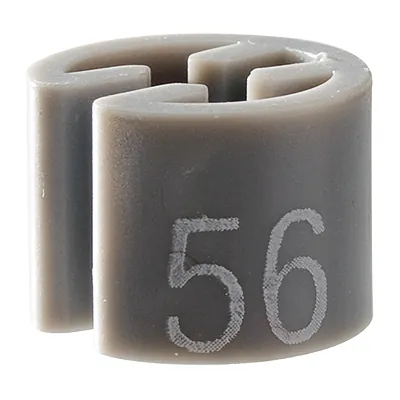 Marque taille T56 gris ø 1,3 cm - Indicateur de taille pour cintre - Paquet de 100 - Marques taille pour cintres