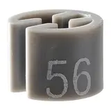 Marque taille T56 gris ø 1,3 cm - Indicateur de taille pour cintre - Paquet de 100 - Marques taille pour cintres