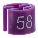 Marque taille T58 violet ø 1,3 cm - Indicateur de taille pour cintre - Paquet de 100 - Marques taille pour cintres