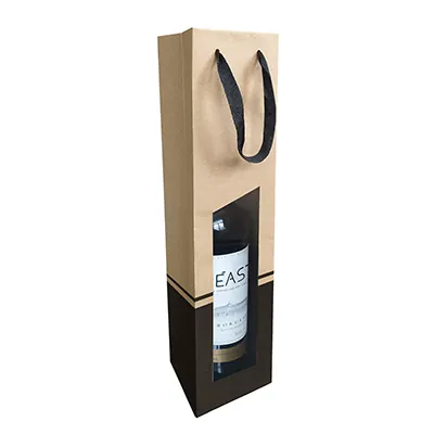 Sacs cartonnés 1 bouteille Séduction Line - Sacs pour bouteilles de vin-2